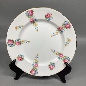 Royal Grafton Bone China Floral Dessert Or Salad Plate W/ Gold Trim- 8”D England